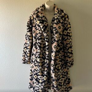 Billabong small patterned long open style sweater jacket